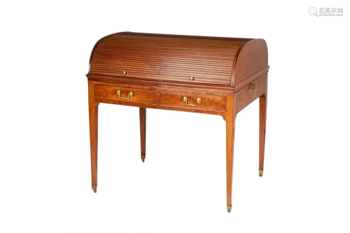 GEORGE III TAMBOUR TOP DESK