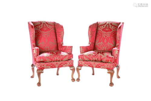 PAIR OF EARLY 18TH C ENGLISH WING ARMCHAIRS