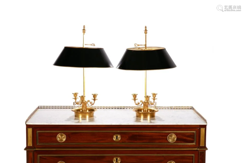 PAIR OF BOULETTE TABLE LAMPS