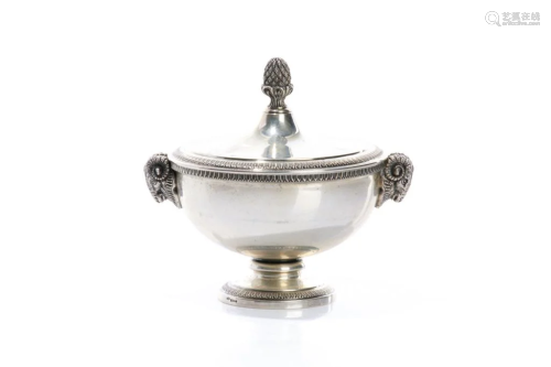 ITALIAN SILVER COVERED URN, 540g