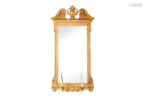 GEORGE I - II PARCEL GILT FRAMED MIRROR