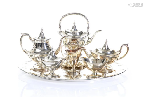 AMERICAN SILVER TEA & COFFEE SERVICE, 7,802g