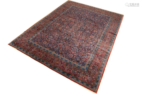 HAND KNOTTED PERSIAN KASHAN WOOL CARPET
