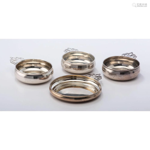 Four Lunt Sterling Porringers