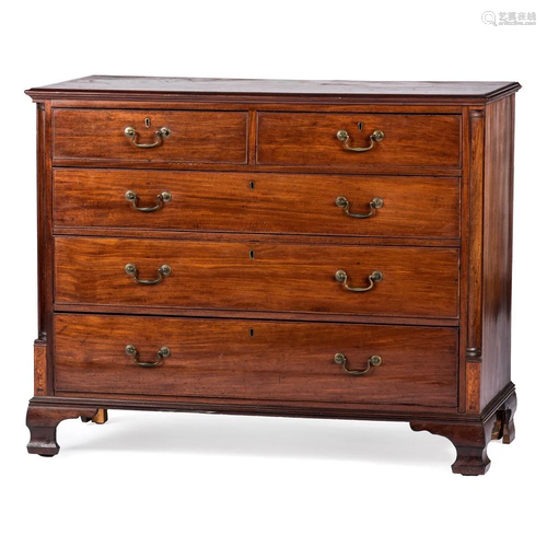 A Georgian Inlaid Mahogany Chest of Drawers