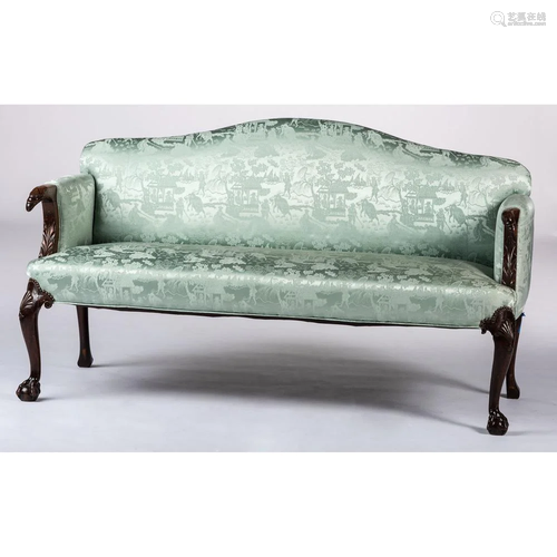 A Georgian-style Walnut Settee