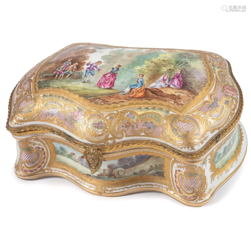 A Chateau de Versailles Porcelain Dresser Box