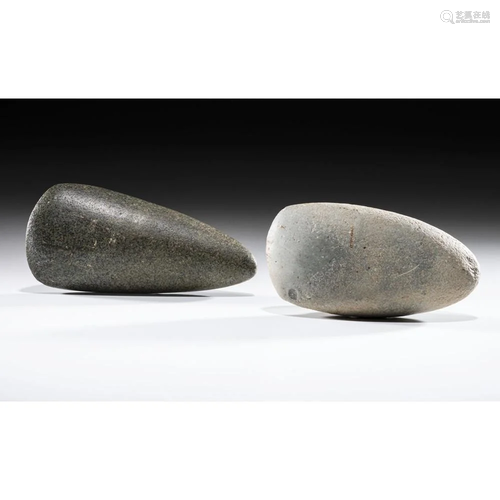 A Pair of Granite Adzes, Largest 5-1/2 in.