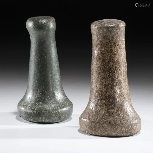 A Pair of Bell Pestles, Largest 6-1/2 in.