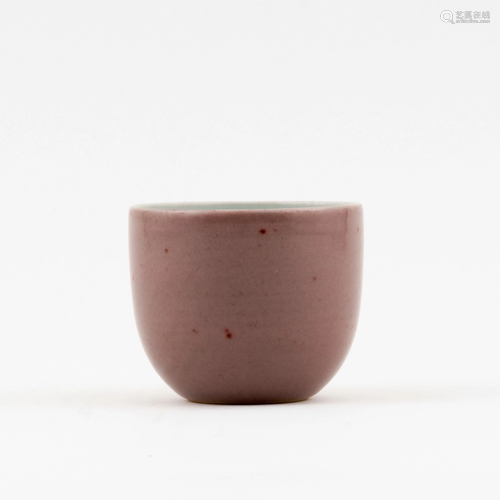 CHINESE ZIJIN GLAZED POCELAIN CUP