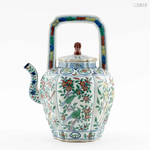 MING WANLI WUCAI DRAGON TEAPOT