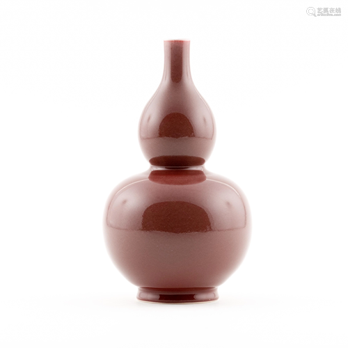 LIVER RED MONOCHROME DOUBLE GOURD BOTTLE