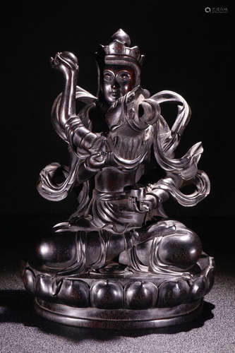 ZITAN WOOD CARVED HUANXI BUDDHA