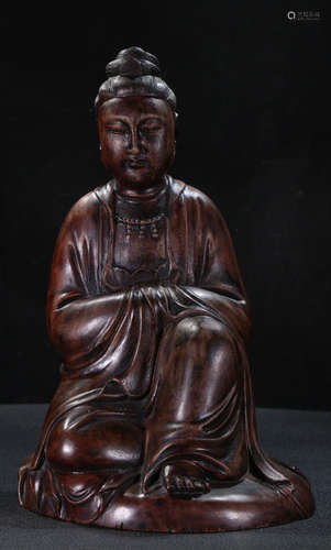 CHENXIANG WOOD CARVED GUANYIN BUDDHA