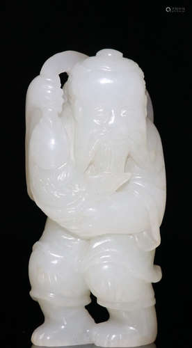 HETIAN JADE CARVED FIGURE STORY PENDANT