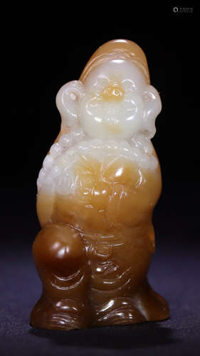 HETIAN JADE CARVED BEAST SHAPE PENDANT