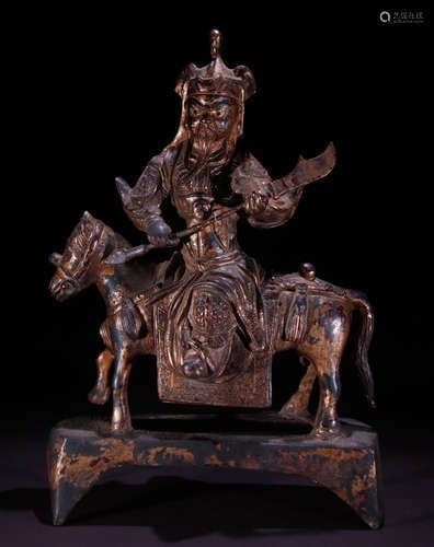 COPPER GUANGONG&BEAST STATUE