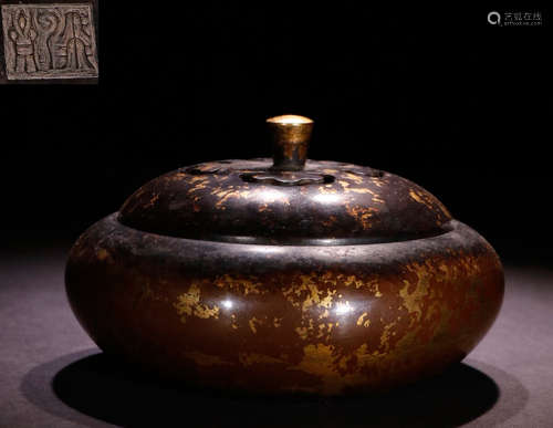 COPPER&GOLD CENSER WITH MARK