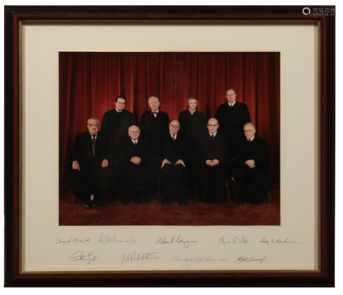 1988 Rehnquist Supreme Court Justices Signed Photo