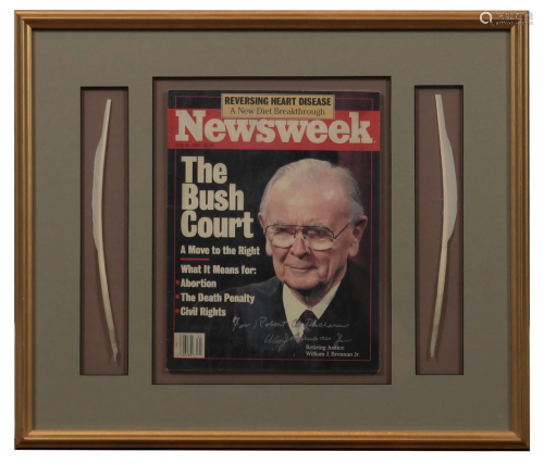 Supreme Court William J. Brennan Signed Magazine