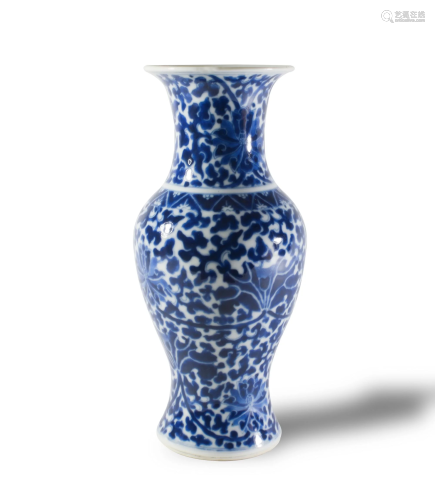 Chinese Blue & White Vase, Modern
