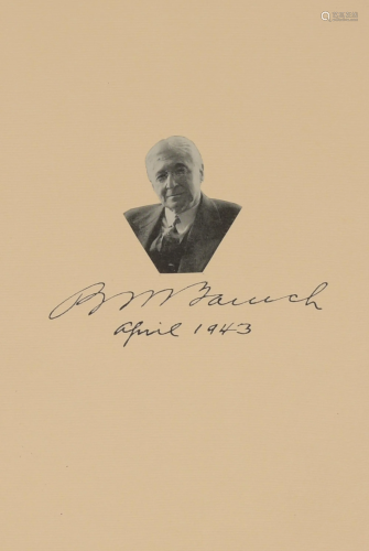 Bernard Baruch Autograph, 1943