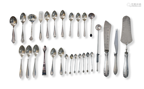 27 Sterling Espresso Spoons, Taxco Iced Tea Etc.