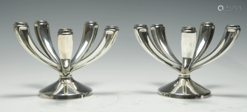 Pair of Sterling Candle Stands by Jakob Grimminger