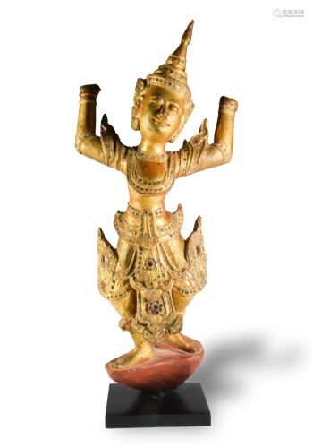 19th Century Thai or Burmese Gilt Wood Figure