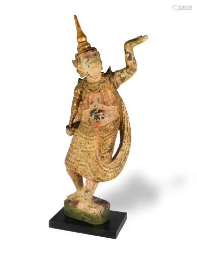 18th or 19th Century Burmese Gilt Wood Figure