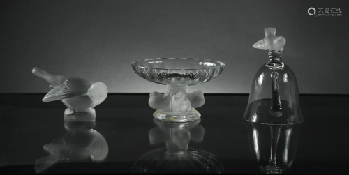 733 Pieces Lalique Glass with Bird Motifs