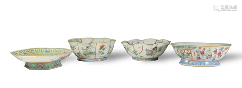 4 Chinese Porcelain Bowls, 19th Century