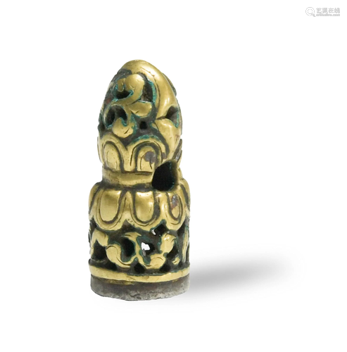 Tibetan Gilt Seal, 18/19th Century