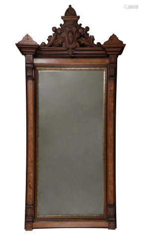 American Walnut Aesthetic Movement Mirror