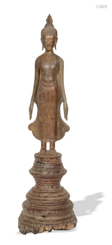 17th Century Burmese Gilt Wood Buddha