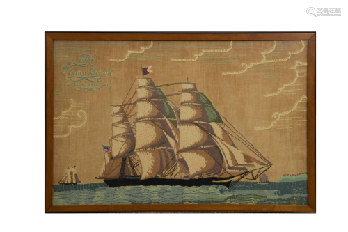 1933 Needlework of The Flying Cloud Clipper Ship