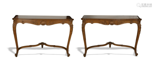 Pair of Carved French Pier Tables