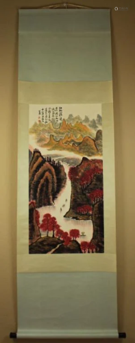 Hand Painted Scrolled Painting by Li Ke Ran