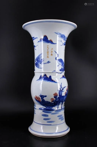 Extra Large Qing Porcelain Blue&White Vase