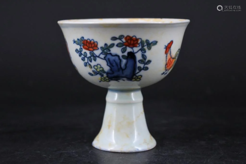 Small Ming Porcelain DouCai Cup
