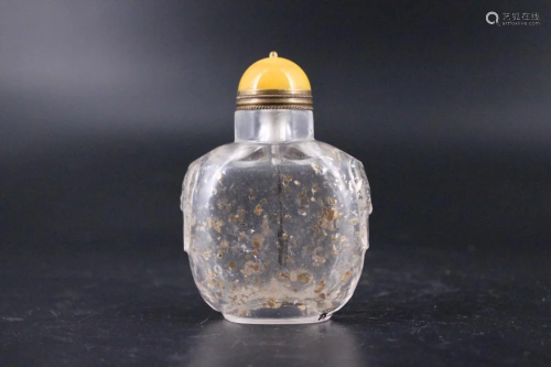 Old Chinese Snuff Bottle with Lid