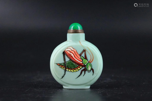 Old Chinese Snuff Bottle with Lid