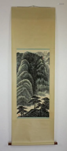 Scrolled Hand Painting signed by Li Ke Ran
