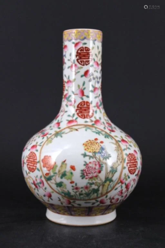 Qing Porcelain Famille Rose Boubous Vase