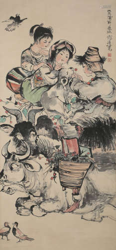 A CHINESE SCROLL PAINTING BY CHENG SHI FA