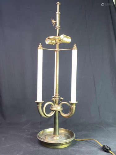 Antique Brass Lamp in Shape of Trumpet