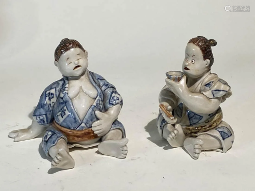 Pair Japanese Porcelain Figurine
