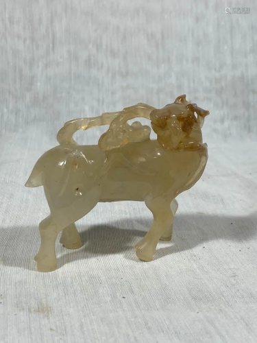 Chinese Agate Carving of Deer