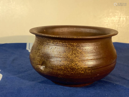Japanese Bizen Kiln Pottery Bowl