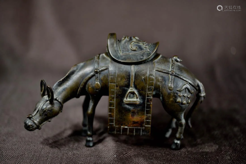 Chinese Bronze Mule Censer